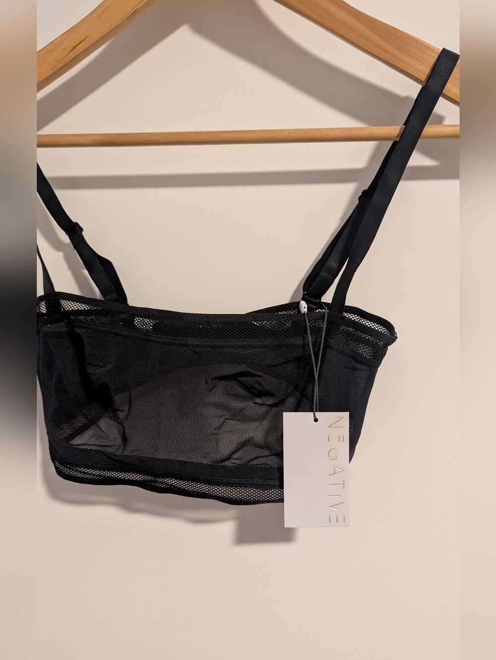 NWT Negative Underwear Sieve Trim Bralette in Black Size 2 - Picture 4 of 6